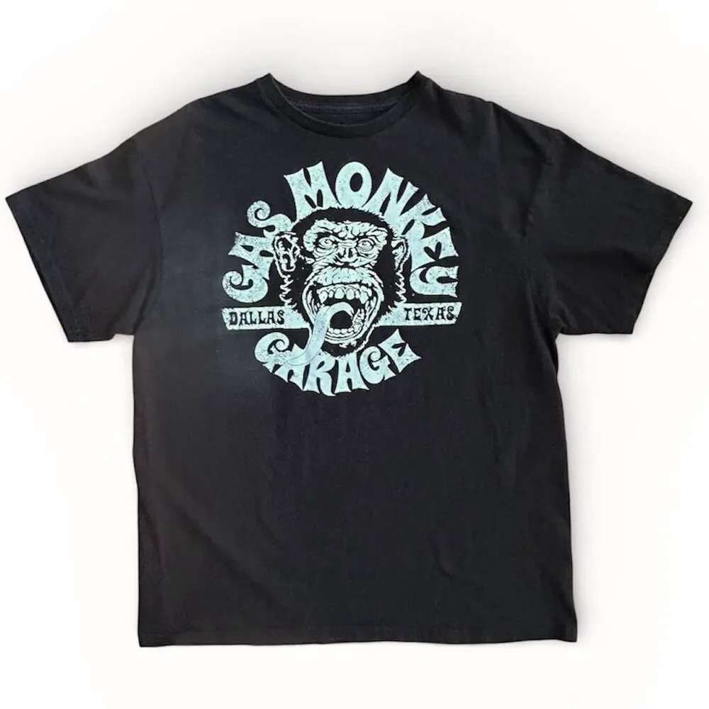 Gas Monkey Garage Gassed Up Adult T-Shirt Black Size XL